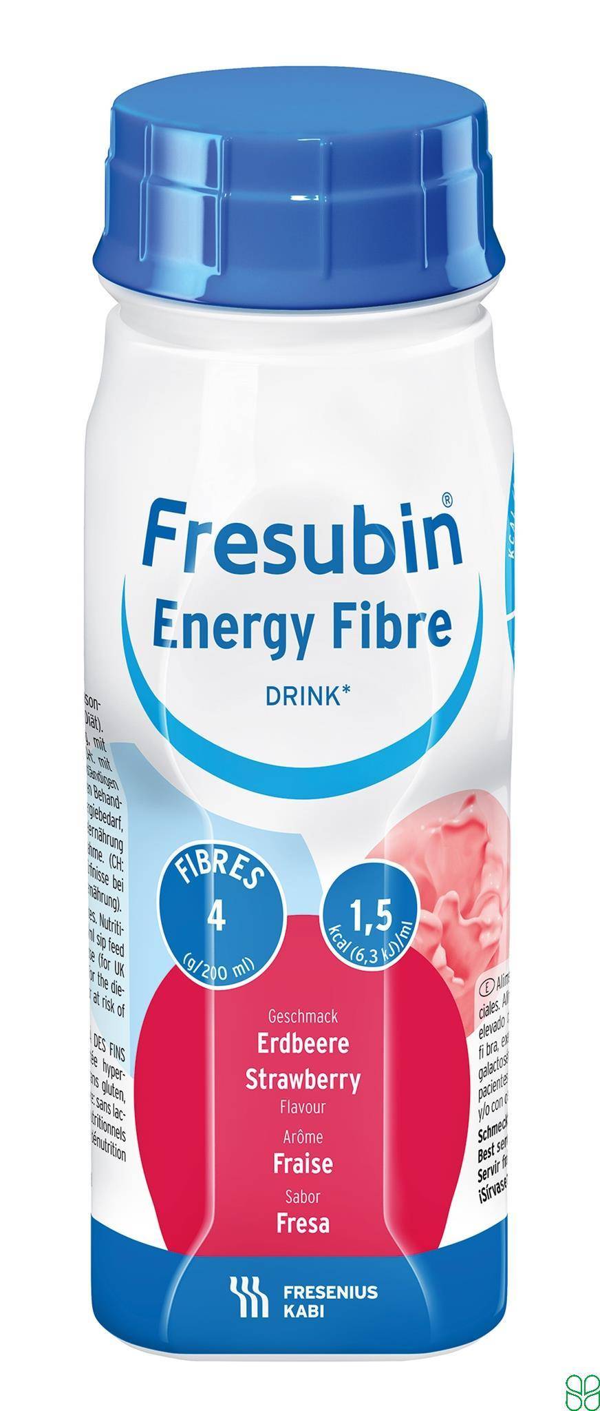 Fresubin Energy Fibre Aardbei Flesjes 4x 200ml