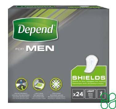 Depend For Men Shields Inleggers 24 stuks