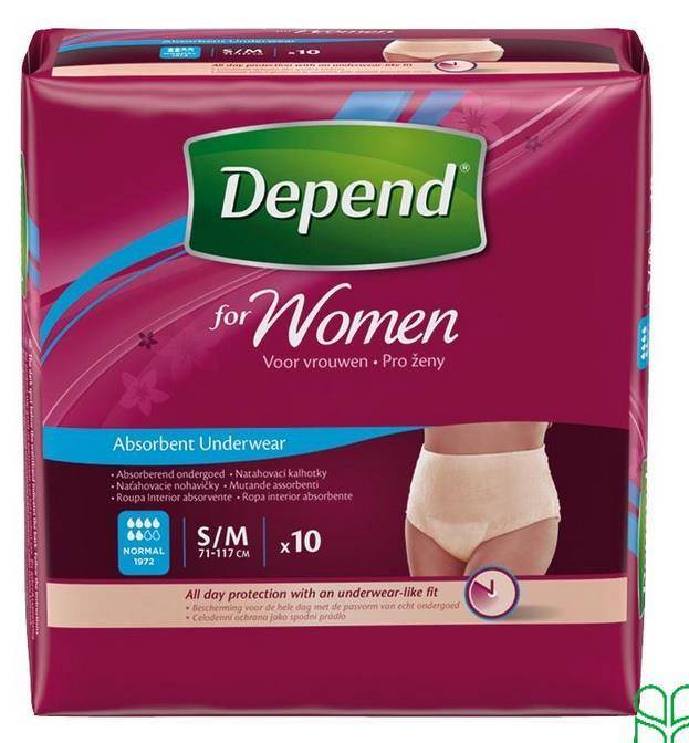 Depend Voor Vrouwen Normal Pants Small/Medium 10 Stuks