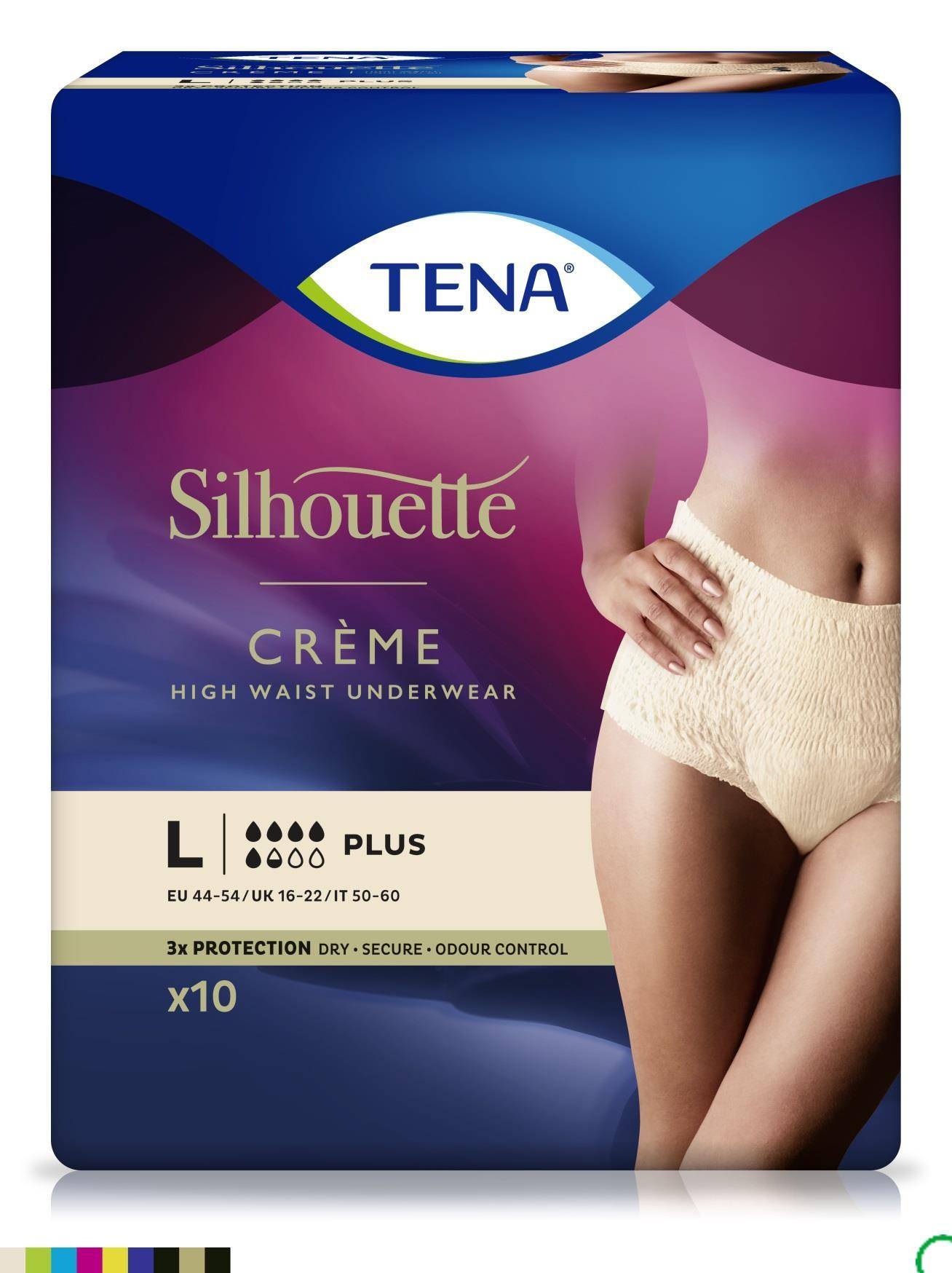 Tena Silhouette Plus Pants L 100 cm-135 cm HOGE Taille Creme 10 Stuks