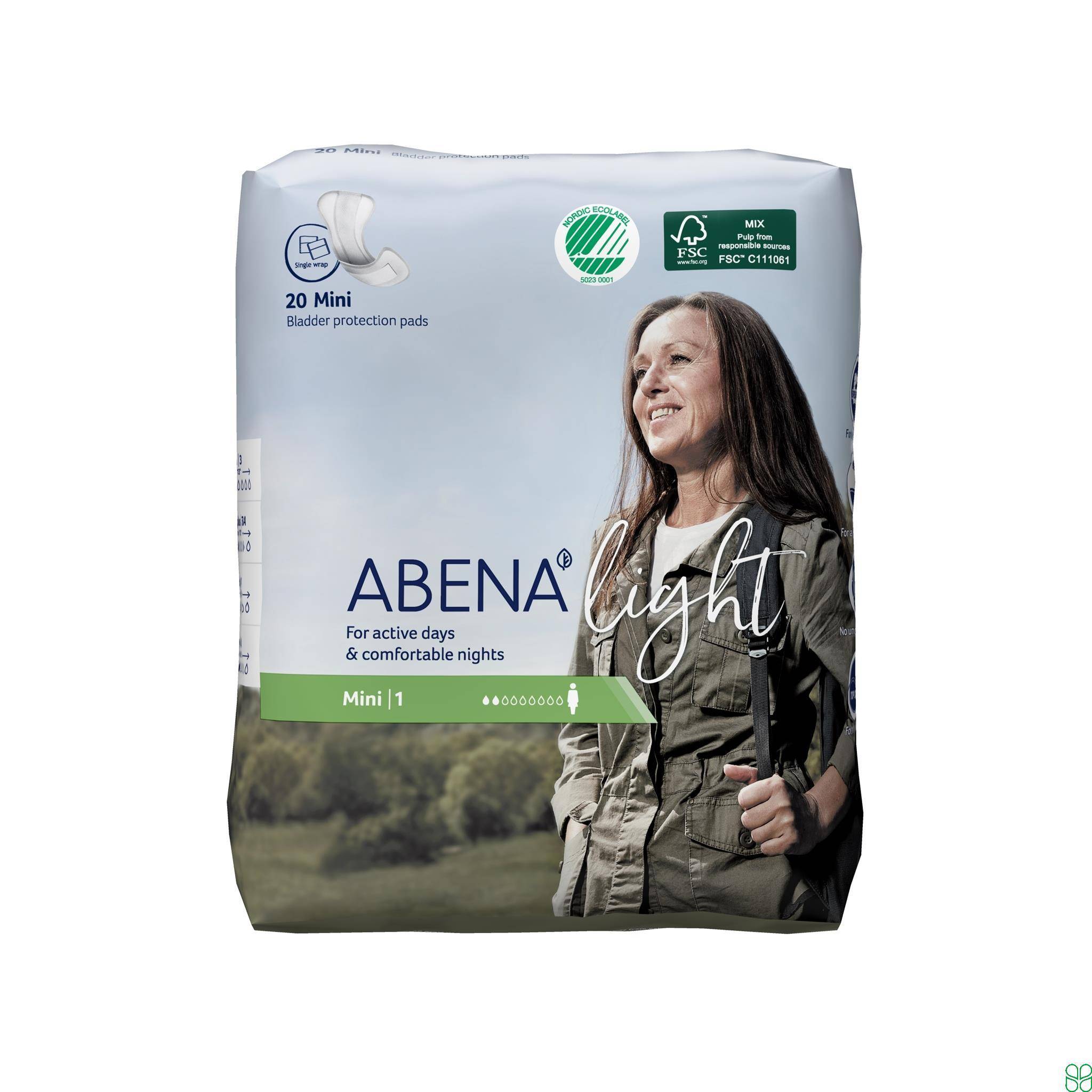 Abena Light Mini Inlegger 10X22cm Eco 20 Stuks