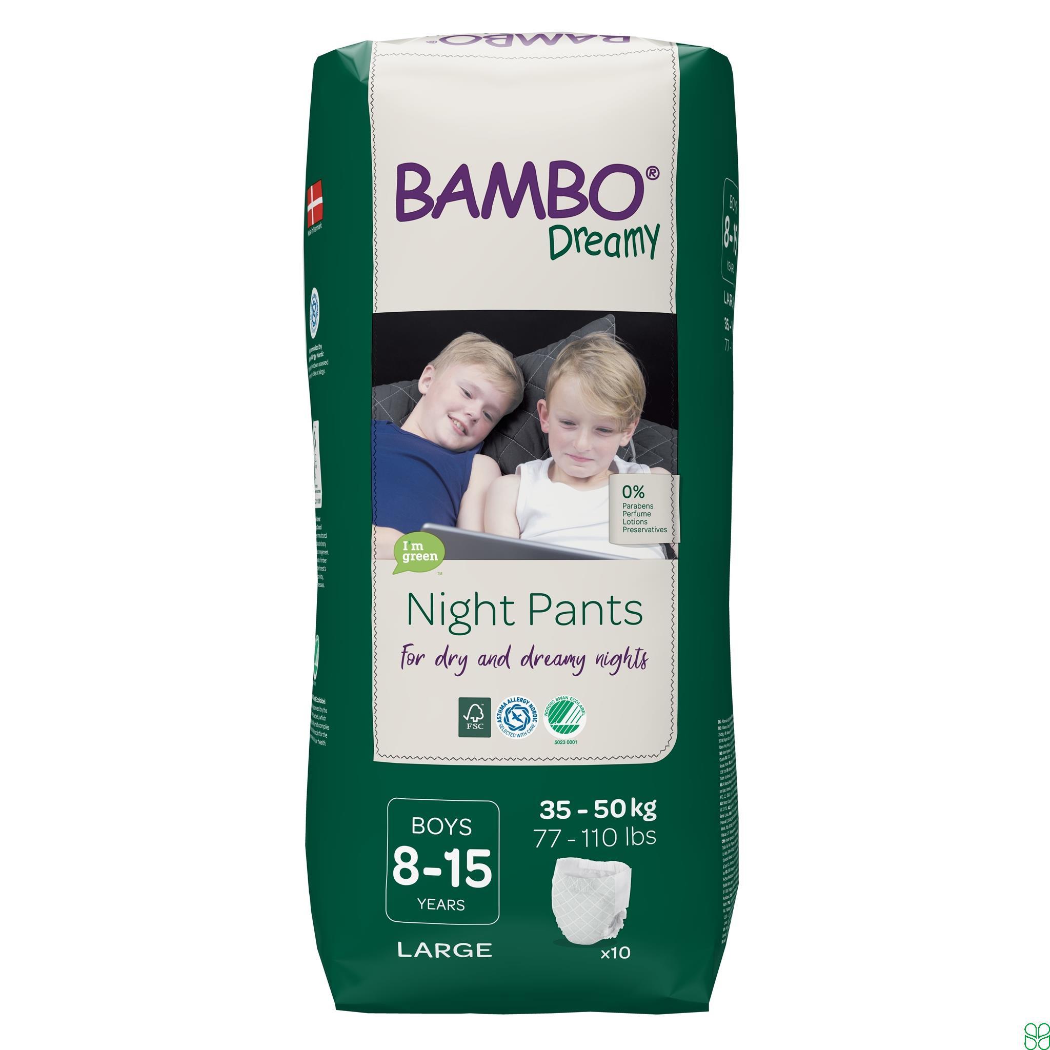 Bambo Dreamy Pants 35-50Kg Omtrek 52-105cm 8-15 Jaar Jongen Eco 10 Stuks