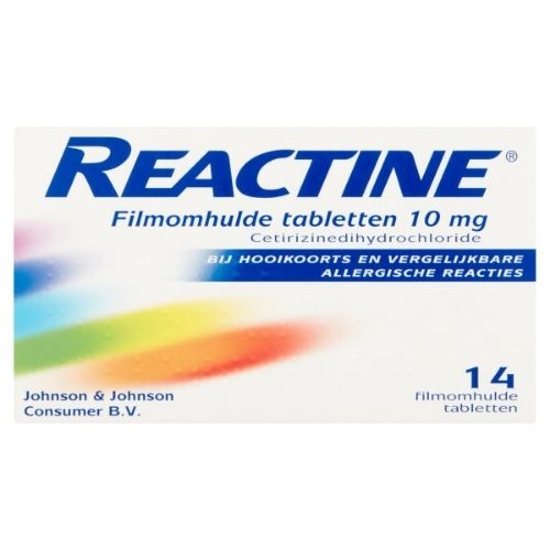 Reactine Cetirizine 10mg Tabletten 14 stuks