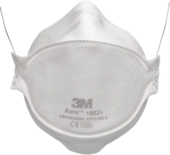 3M Aura Medische Mondmasker 1862+ FFP2 zonder ventiel 20 stuks