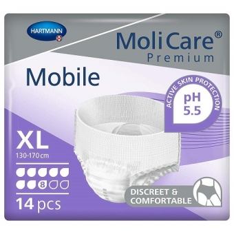 Molicare Premium Mobile 8 Druppels Pants XLarge 130-170cm 14 Stuks