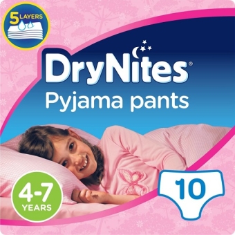 Huggies Drynites Meisjes 4-7 Luierbroekjes 10 stuks