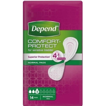 Depend Lady Comfort Protect Normal Inleggers 14 stuks