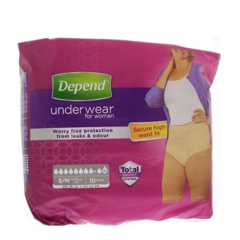 Depend Voor Vrouwen Maximum Pants Small/Medium 10 Stuks