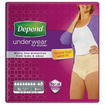 Depend Voor Vrouwen Maximum Pants XLarge 9 Stuks