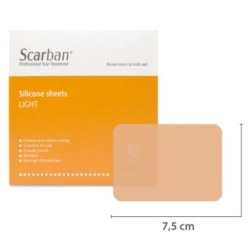 ScarbanÂ® Light siliconenpleister voor littekens 5 x 7,5cm (2 stuks)