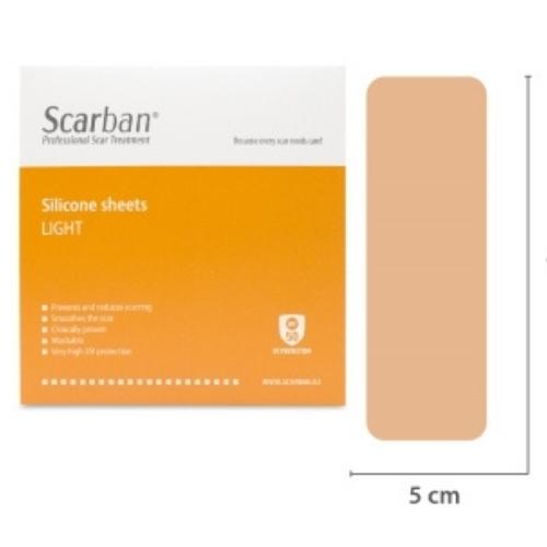 ScarbanÂ® Light siliconenpleister voor littekens 5 x 15cm (2 stuks)