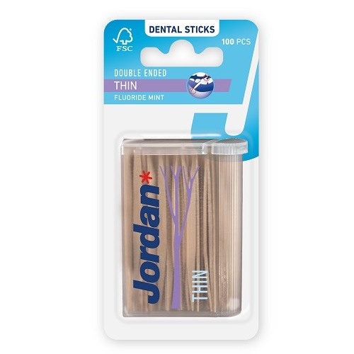 Jordan Dental Thin Double Ended Tandenstokers 100 stuks