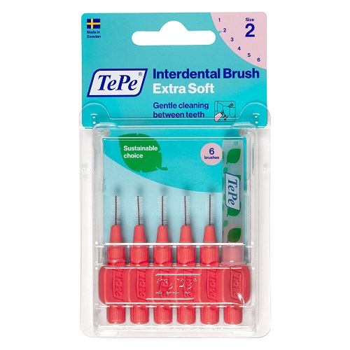 Tepe 0.5mm Lichtrood Extra Soft Interdentale Ragers 6 stuks