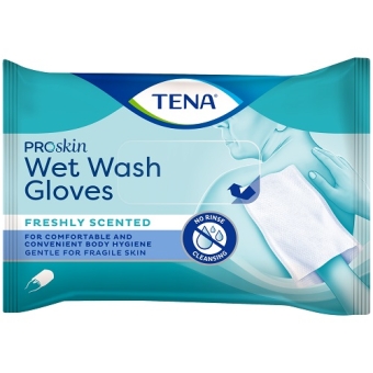 Tena Wet Wash GLove  Washand Freshly Scented 8 Stuks