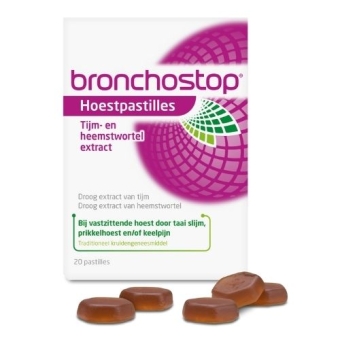 Bronchostop Tijm- en heemstwortel Hoestpastilles 20 stuks