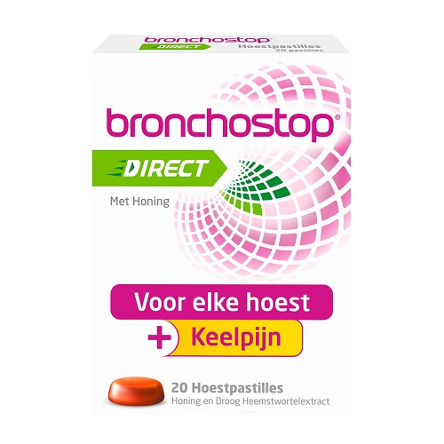 Bronchostop Direct Honing Hoestpastilles 20 stuks