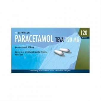 Teva Paracetamol 120mg Zetpillen 10 stuks