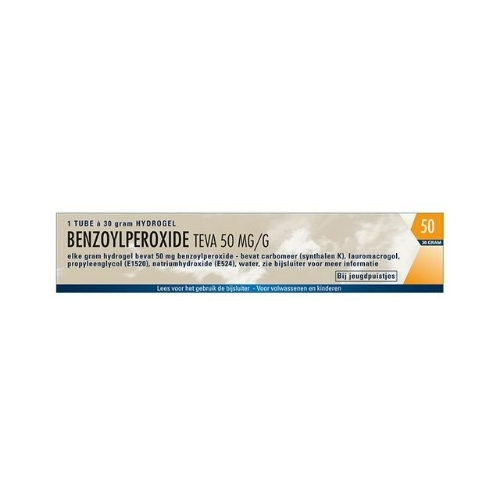 Teva Benzoylperoxide 50mg/g Hydrogel 30g