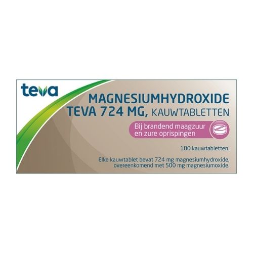 Magnesiumhydroxide Teva kauwtablet 724mg