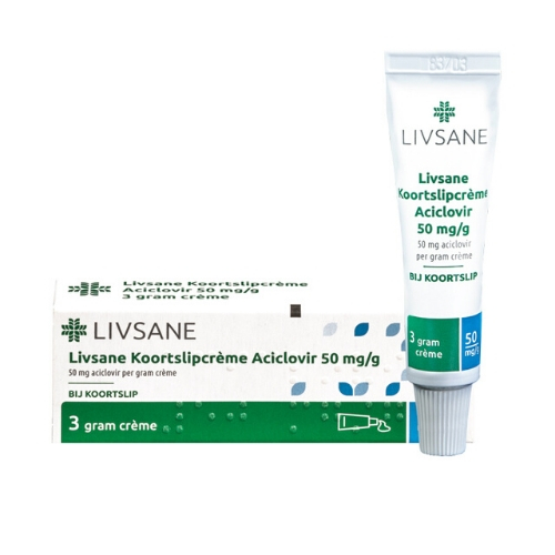 Livsane Aciclovir 50mg/g Koortslipcrème 3g