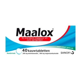 Maalox Aluminiumoxide 200mg Kauwtabletten 40 stuks