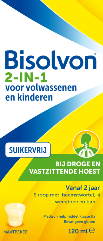 Bisolvon 2-In-1 Suikervrij Siroop 120ml