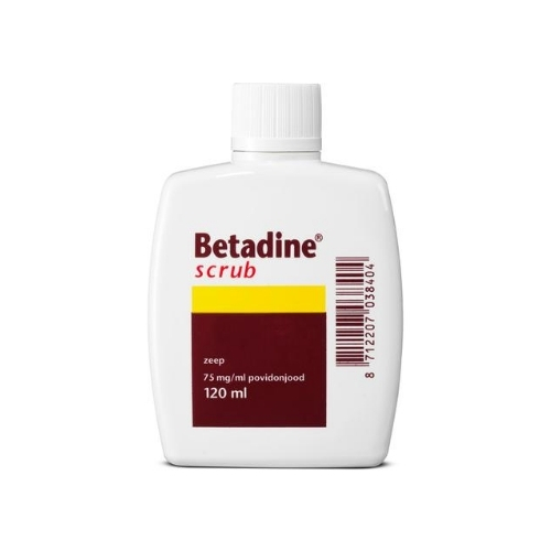 Betadine Scrub Povidonjood 75mg/ml Zeep 120ml