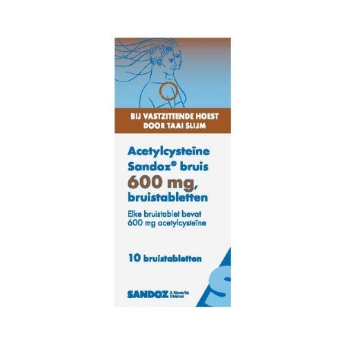 Sandoz Acetylcysteïne 600mg Bruistabletten 10 stuks