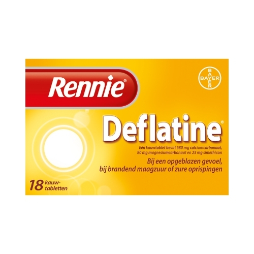 Rennie Deflatine Kauwtabletten 18 stuks