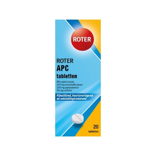 Roter APC Paracetamol 250mg Tabletten 20 stuks