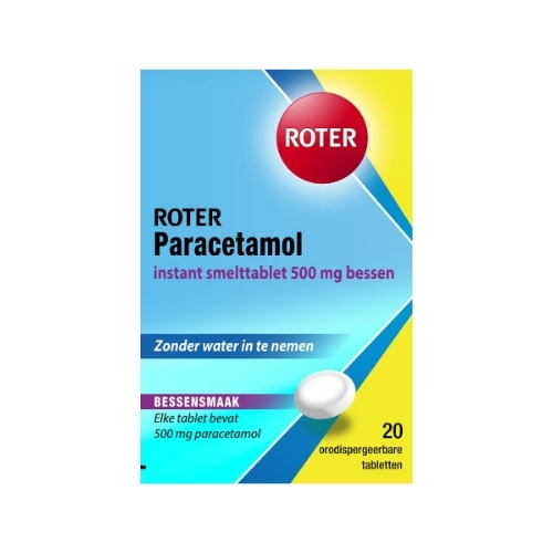 Roter Paracetamol 500mg Smelttabletten 20 stuks