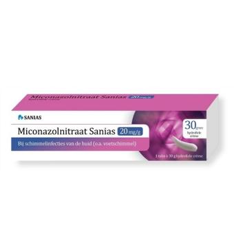 Sanias Miconazolnitraat 20mg/g Crème 30g