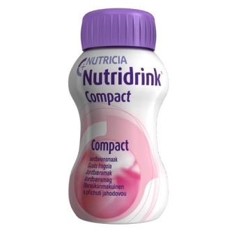 Nutricia Nutridrink Compact Aardbei Flesjes 4 x 125ml