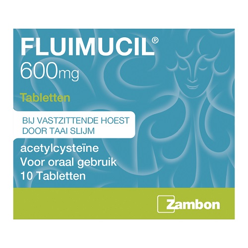 Fluimucil Acetylcysteïne 600mg Tabletten 10 stuks