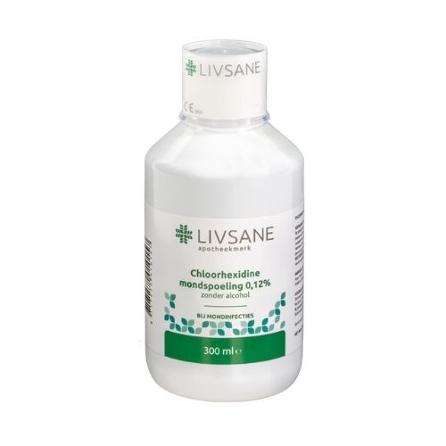 Livsane Alcoholvrij Chloorhexidine 0,12% Mondspoeling 300ml