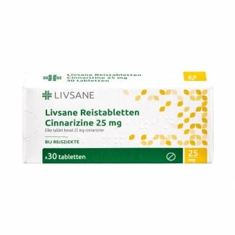 Livsane reistabletten Cinnarizine 25mg 30 stuks