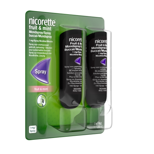 Nicorette Berry & Mint Nicotine 1mg Duo Mondspray 2 x 150ml