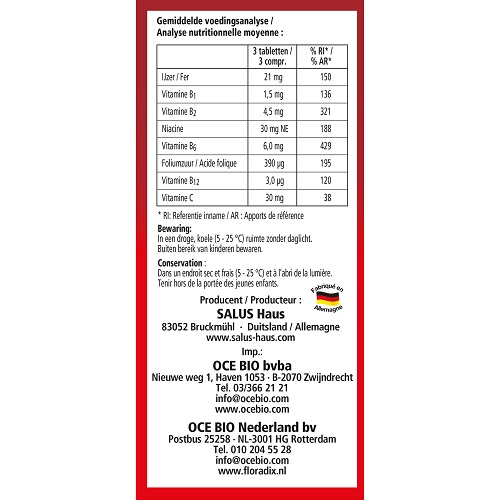 Salus Floradix IJzer-Tabletten 147 stuks