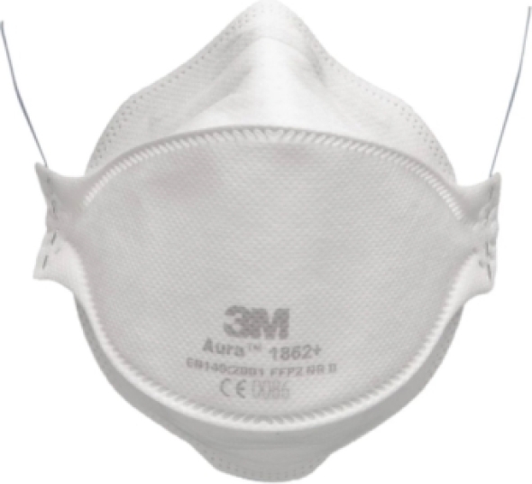 3M Aura Medische Mondmasker 1861+ FFP1 zonder ventiel 20 stuks