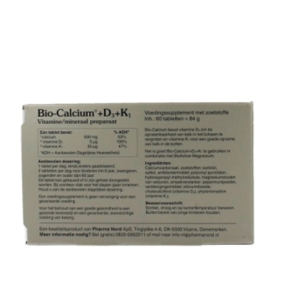 Pharma Nord Bio-Calcium + D3 + K1 Tabletten 60 stuks