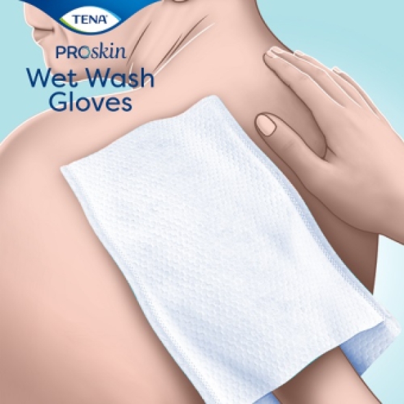 Tena Proskin Wet Wash Glove Mildley Scented Washandjes 8 stuks