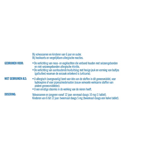 Prevalin Allerstop Cetirizine 10mg Tabletten 14 stuks