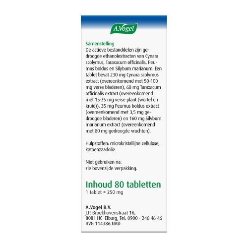 A.Vogel Boldocynara Tabletten 80 stuks