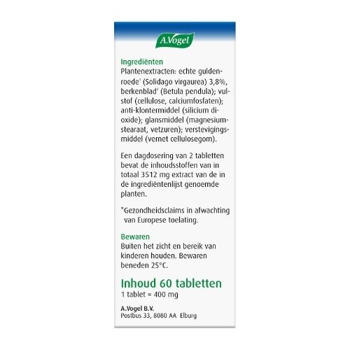 A.Vogel Solidago Vochthuishouding Tabletten 60 stuks