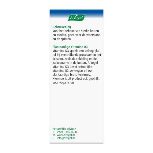 A.Vogel Vitamine D3 10 mcg Tabletten 100 stuks