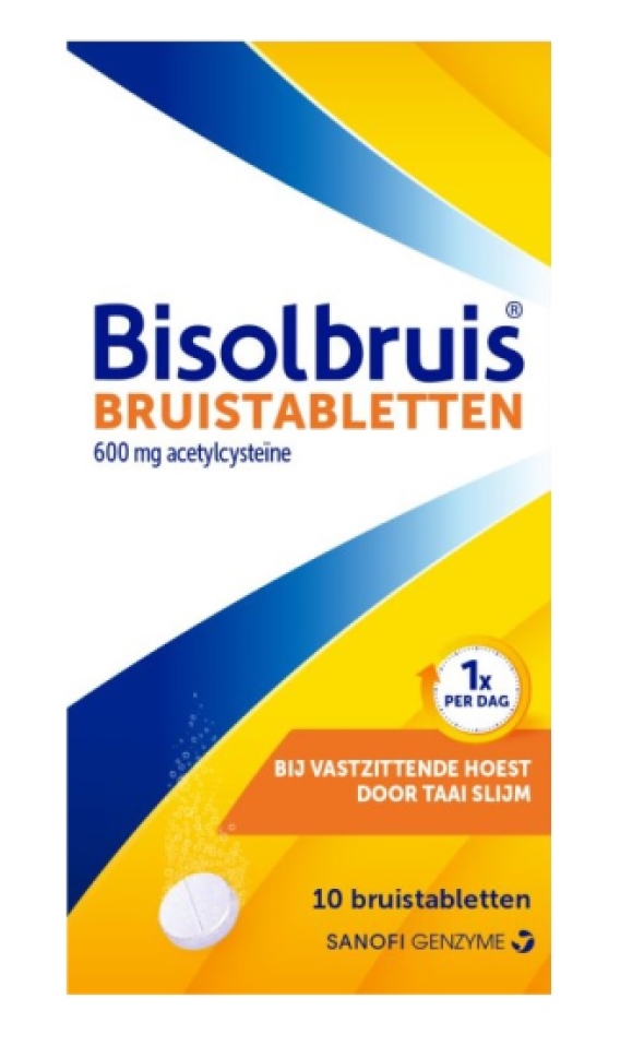 Bisolbruis Acetylcysteïne 600mg Bruistabletten 10 stuks