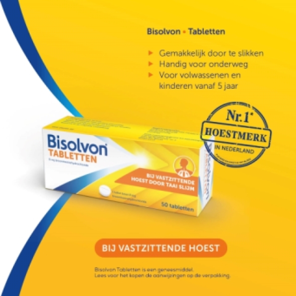 Bisolvon Broomhexine 8mg Hoesttabletten 50 stuks