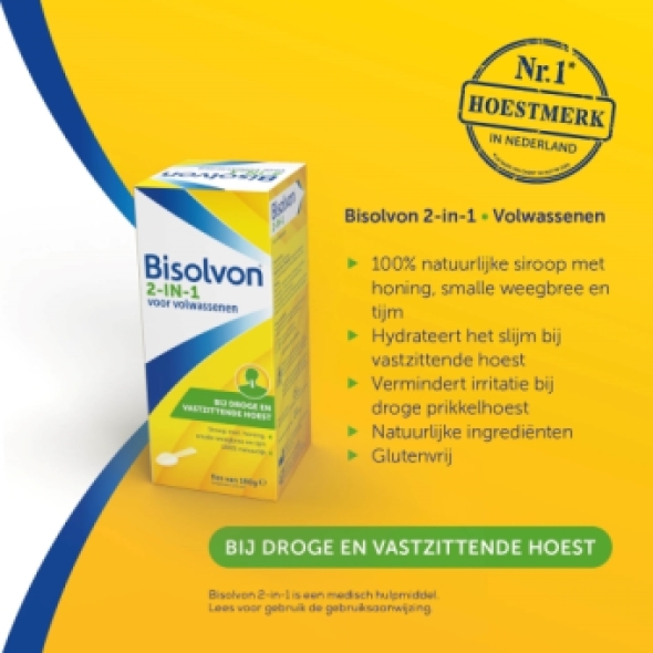 Bisolvon 2-In-1 Suikervrij Siroop 120ml