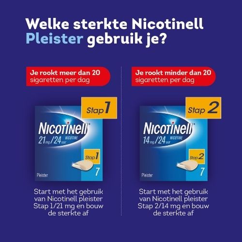 Nicotinell Stap 2 Nicotine 14mg/24uur Pleisters 7 stuks