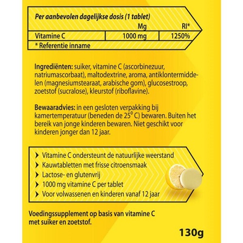 Roter Vitamine C 1000mg Kauwtabletten 50 stuks